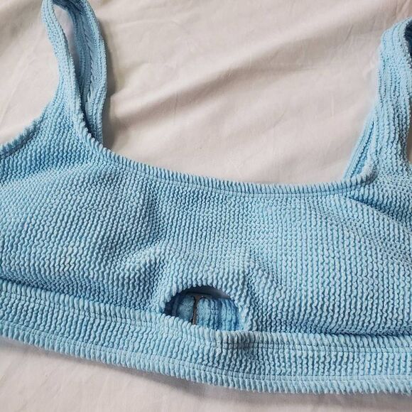 Xhileration light blue ribbed bikini top xl - Picture 10 of 10